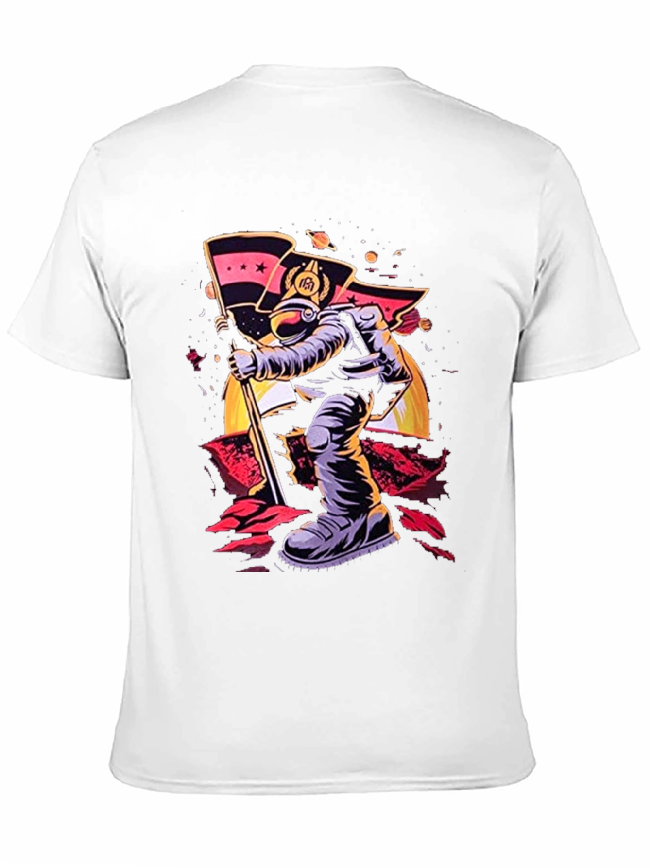 Astronaut Flag T-Shirt - Space Explorer Tee