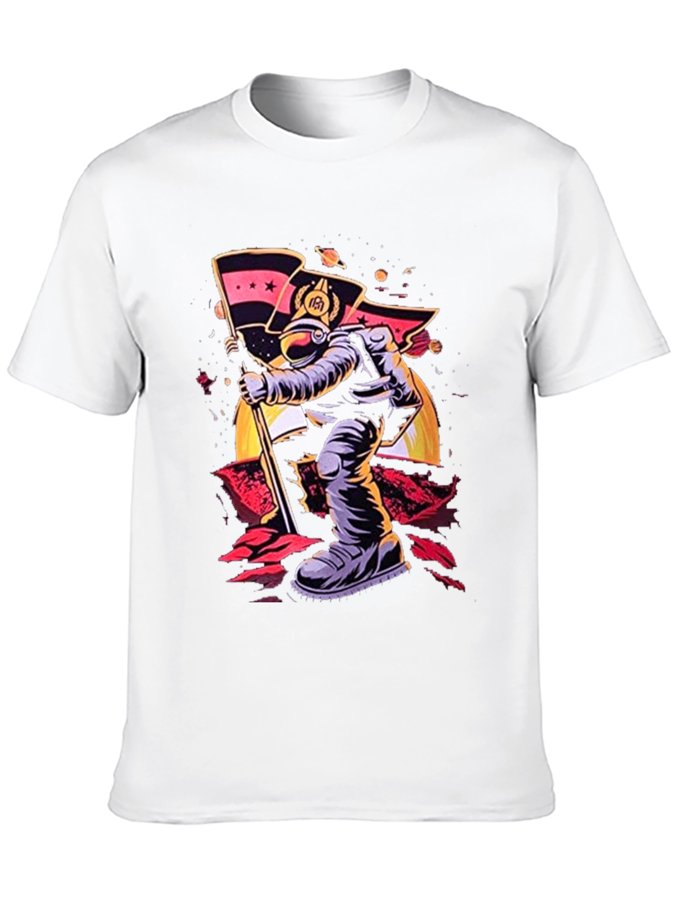 Astronaut Flag T-Shirt - Space Explorer Tee