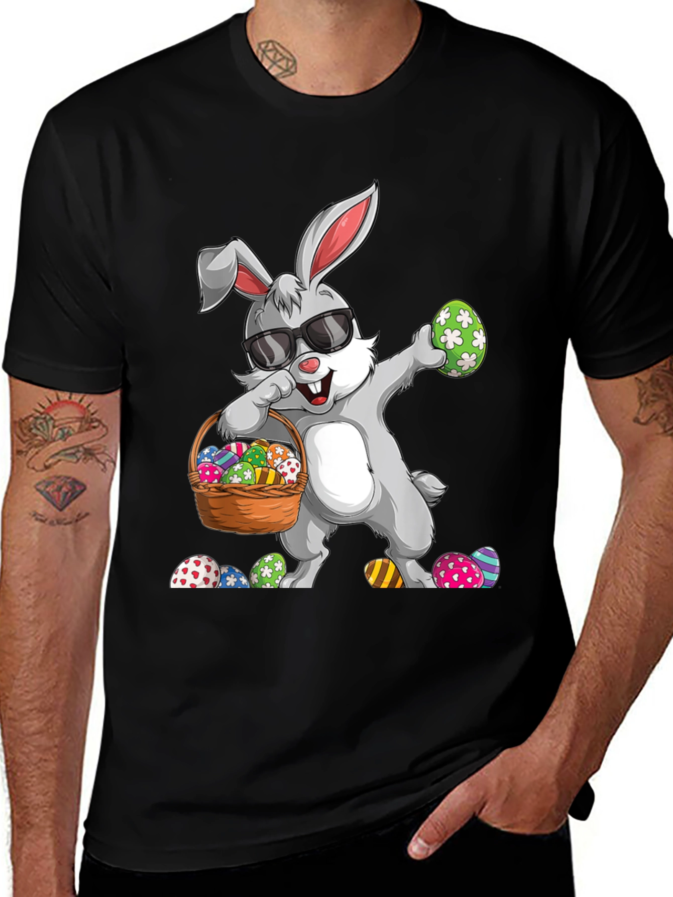 Dabbing Easter Bunny T-Shirt - Egg Hunt Ready