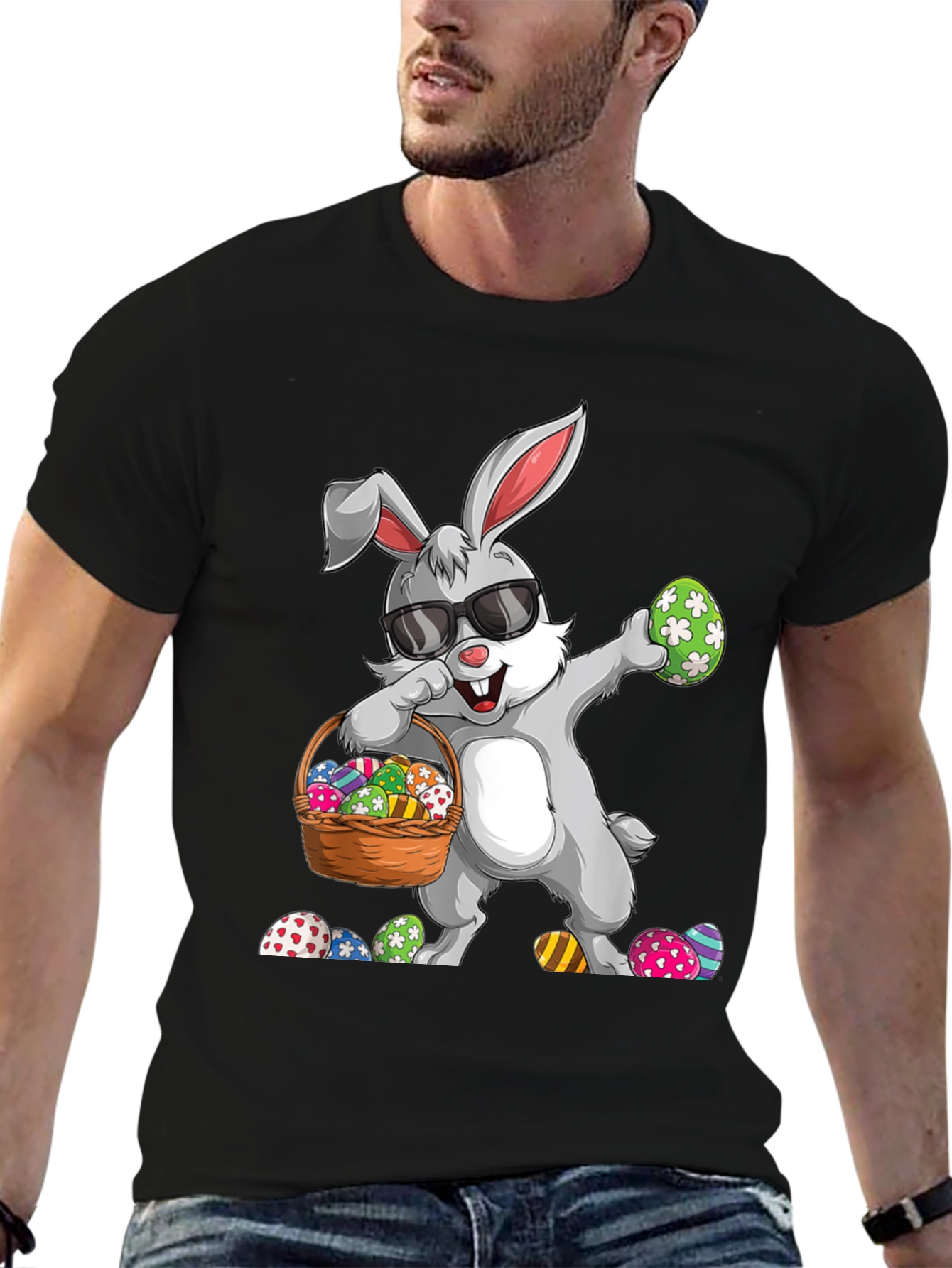 Dabbing Easter Bunny T-Shirt - Egg Hunt Ready