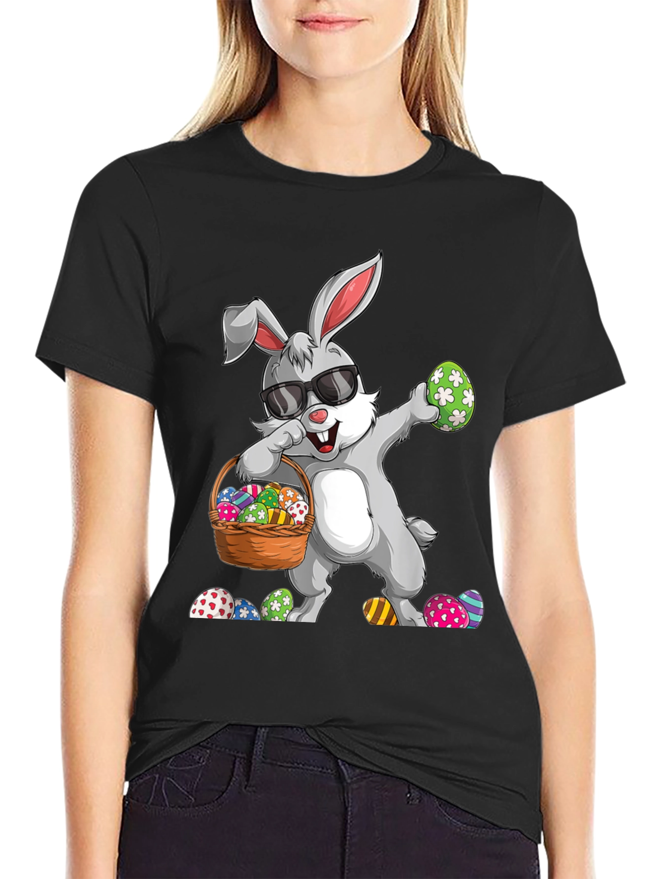 Dabbing Easter Bunny T-Shirt - Egg Hunt Ready