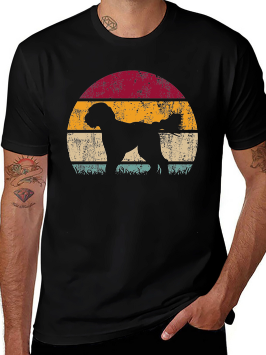 Retro Dog Sunset T-Shirt