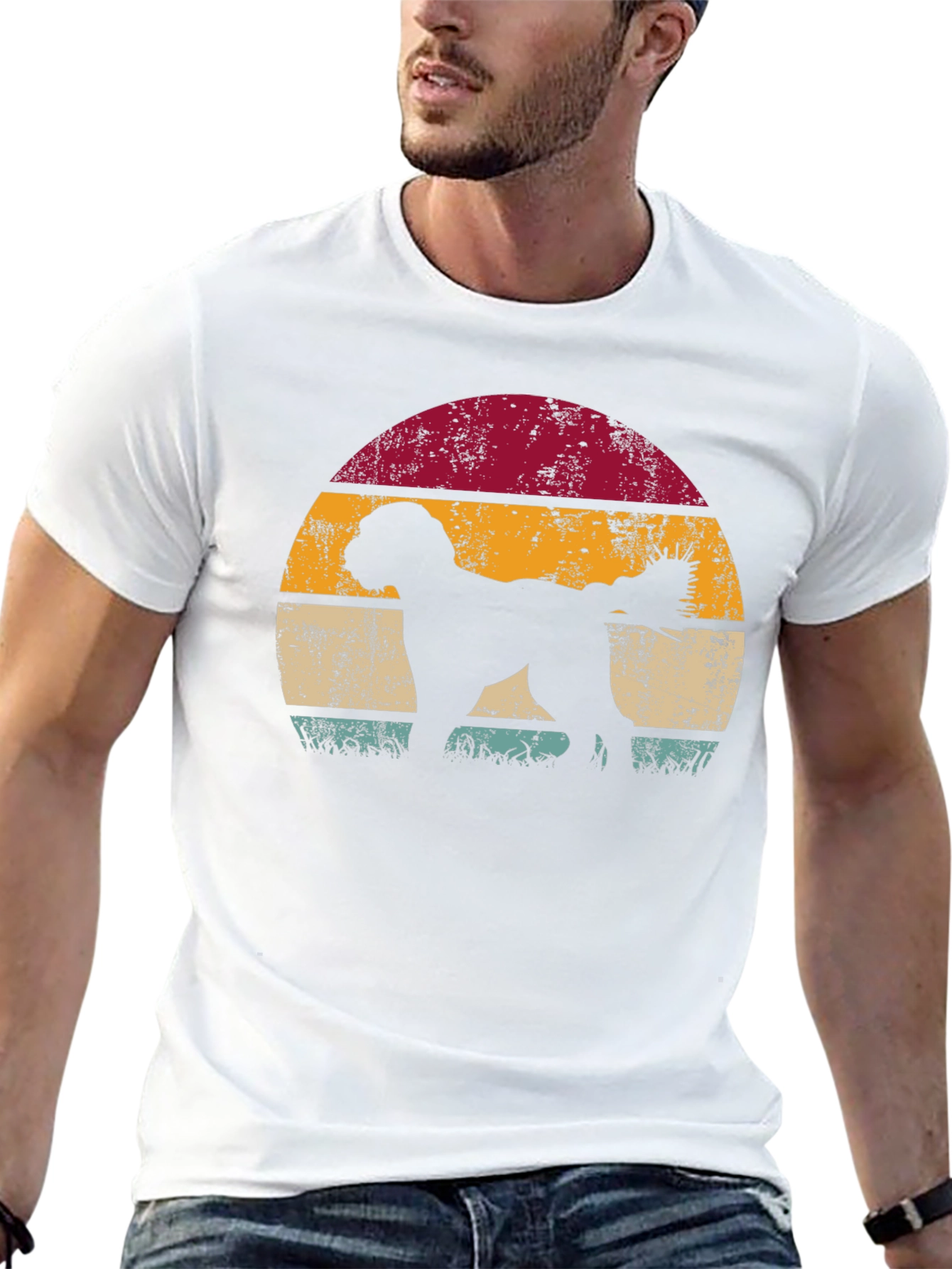 Retro Dog Sunset T-Shirt