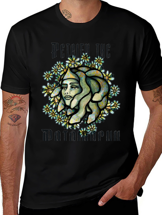 Medusa Graphic Print Tee - Black