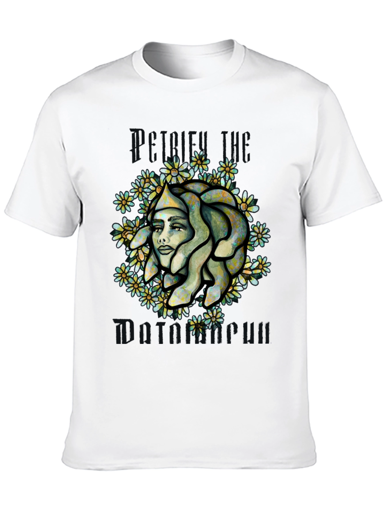 Medusa Graphic Print Tee - Black