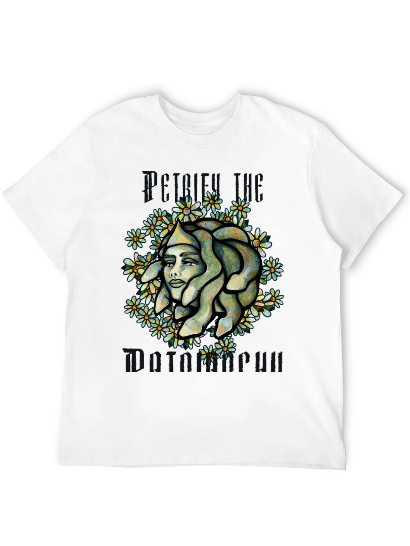Medusa Graphic Print Tee - Black