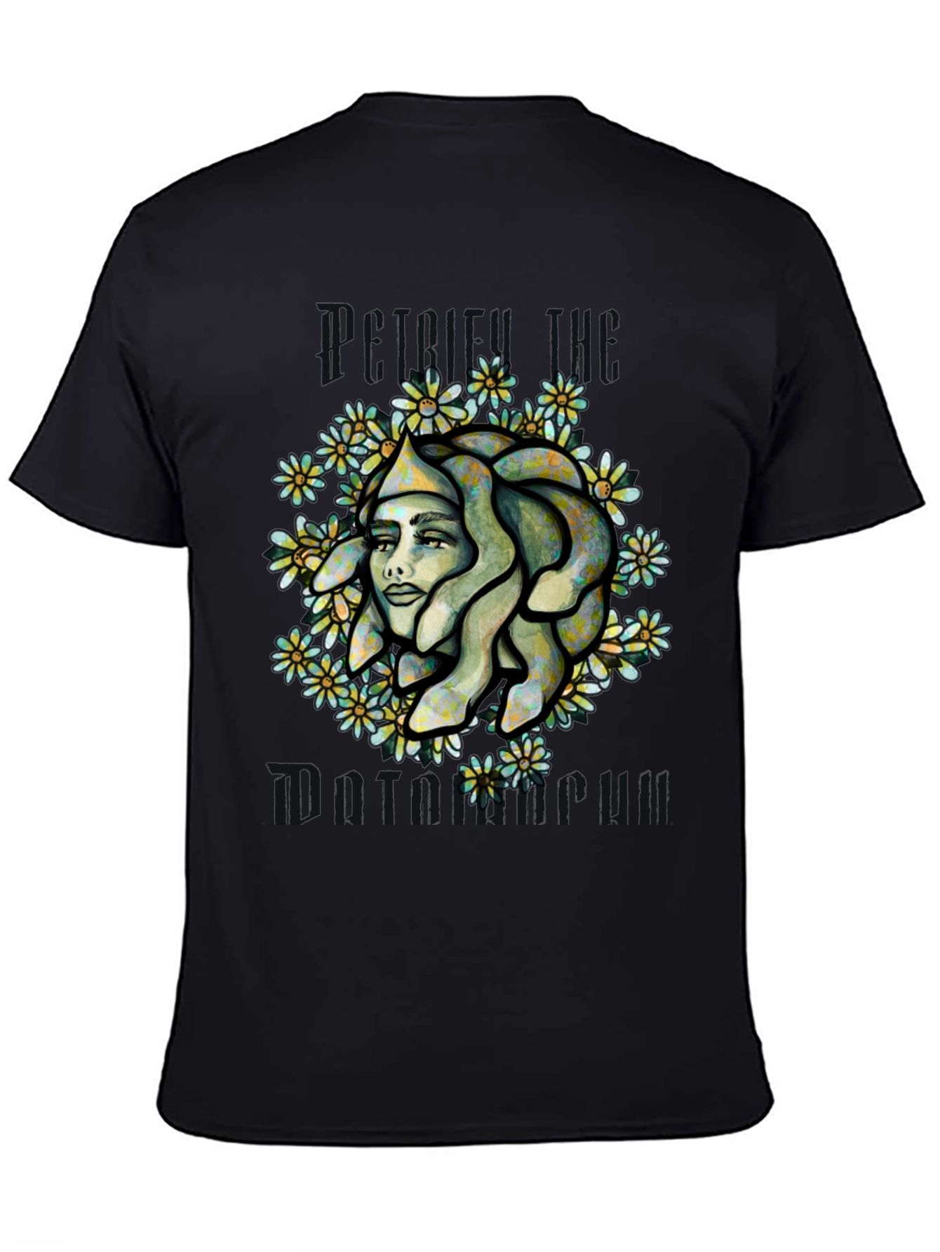 Medusa Graphic Print Tee - Black