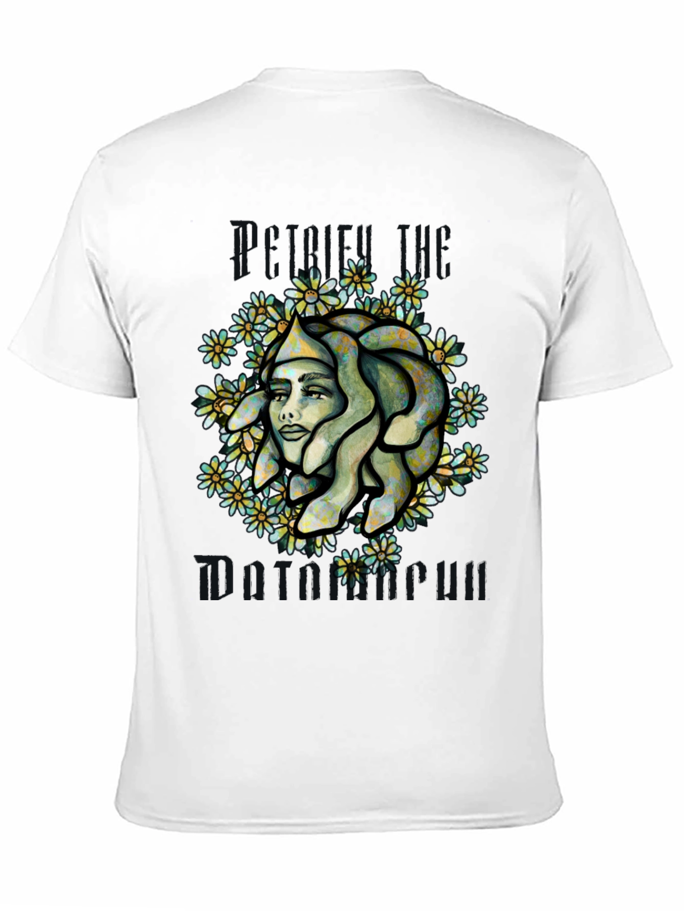 Medusa Graphic Print Tee - Black