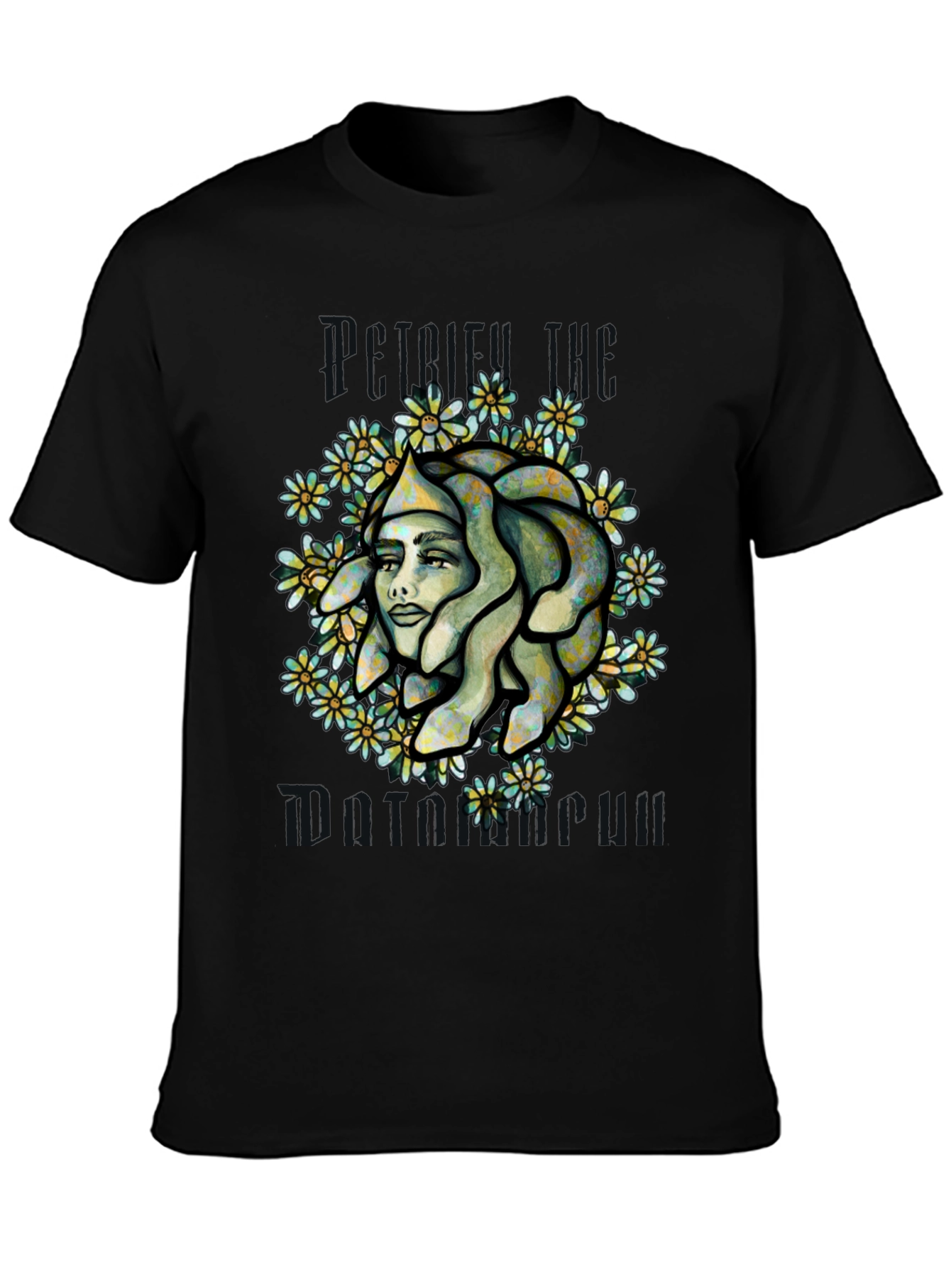 Medusa Graphic Print Tee - Black