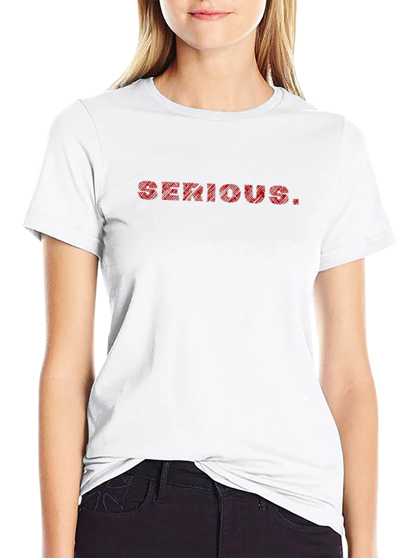 Serious Graphic Tee - Black Cotton Blend