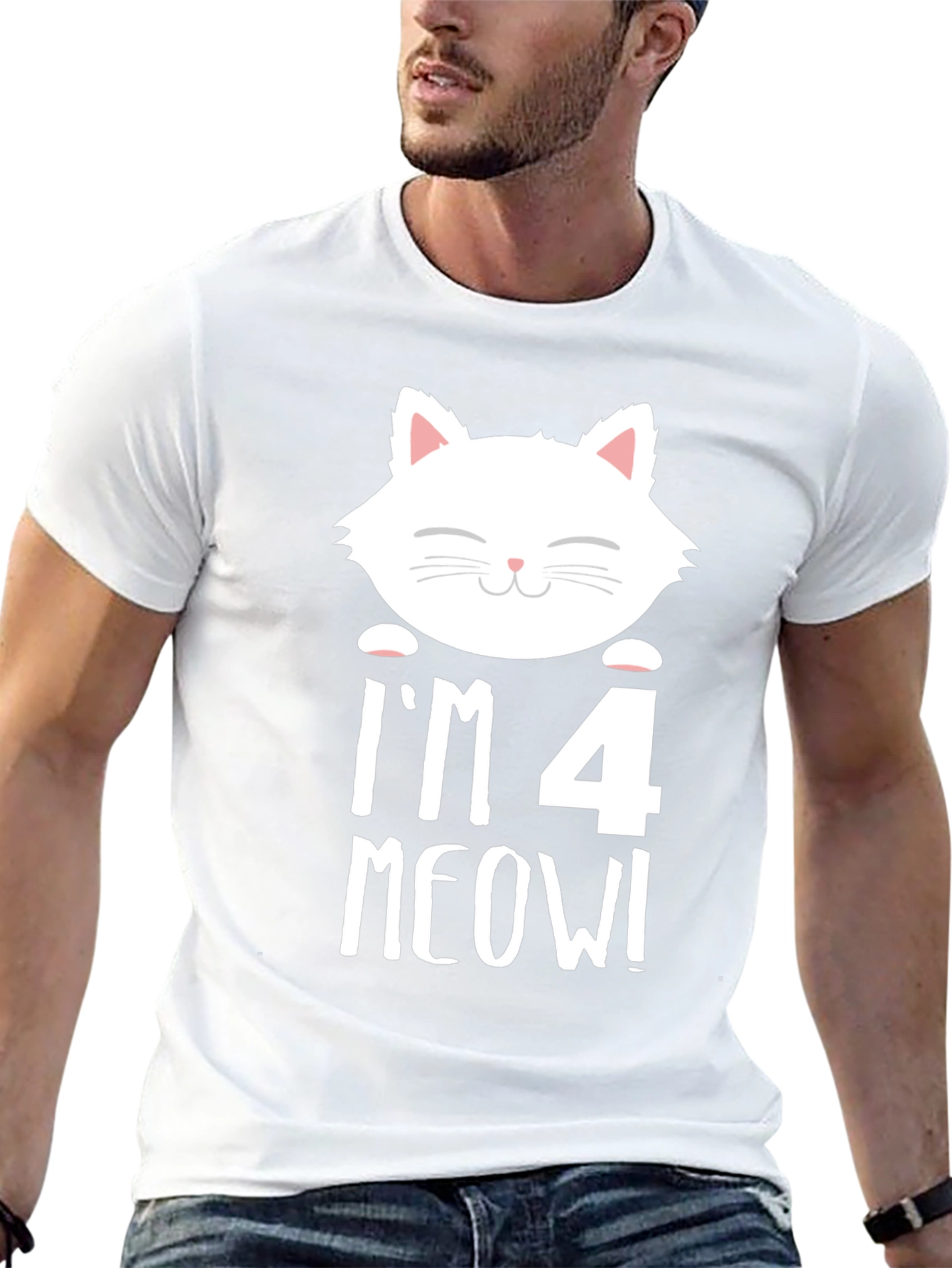 Im 4 Meow! Cat 4th Birthday T-Shirt