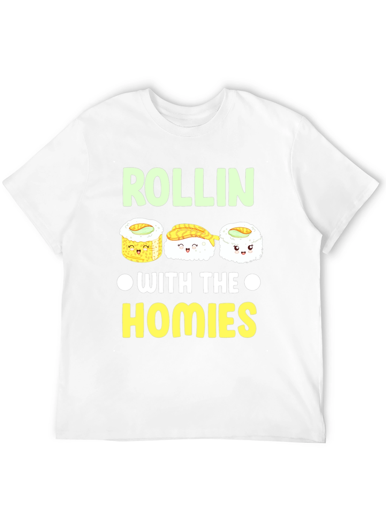 Rollin With The Homies Sushi Graphic T-Shirt