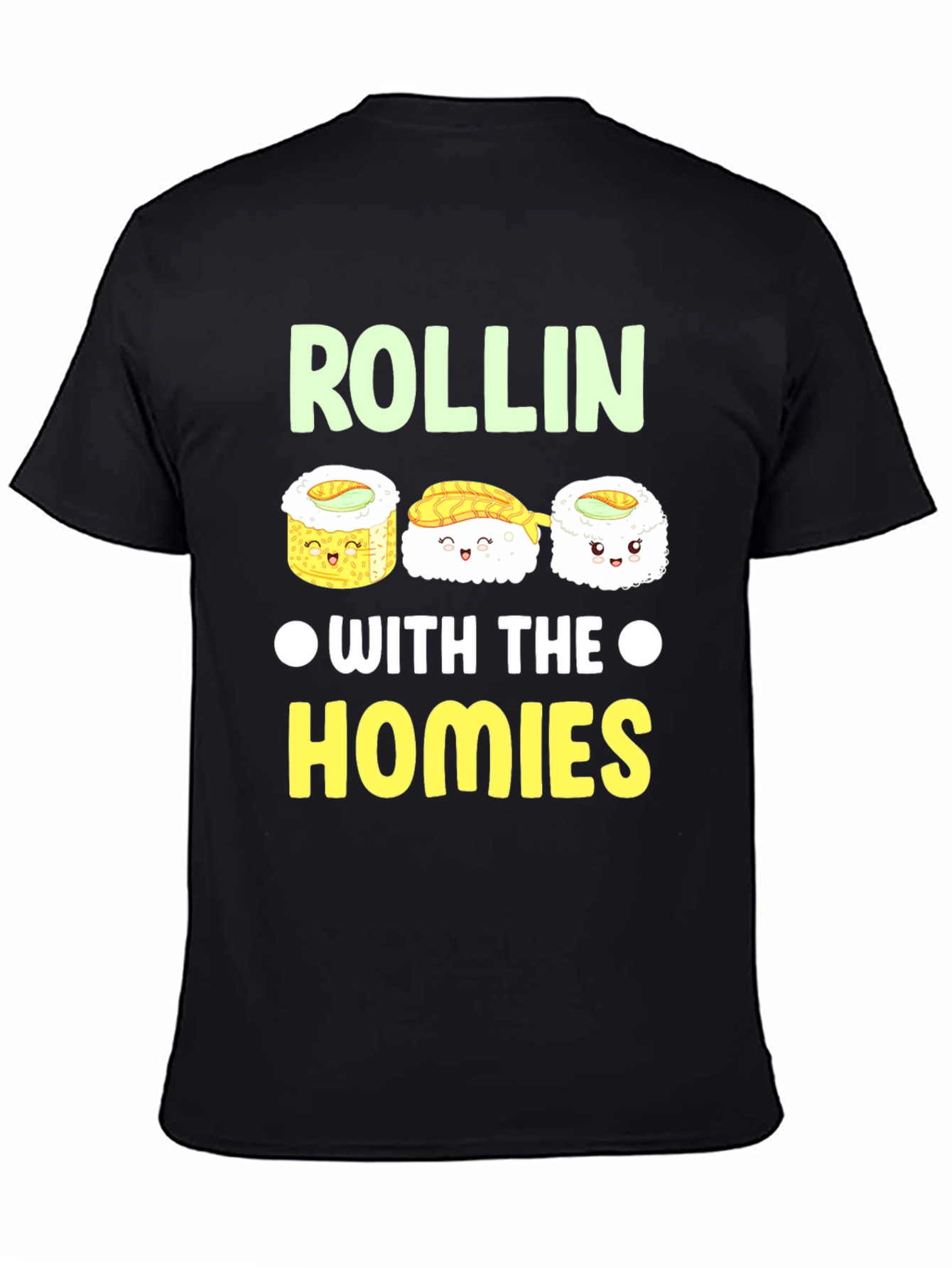 Rollin With The Homies Sushi Graphic T-Shirt