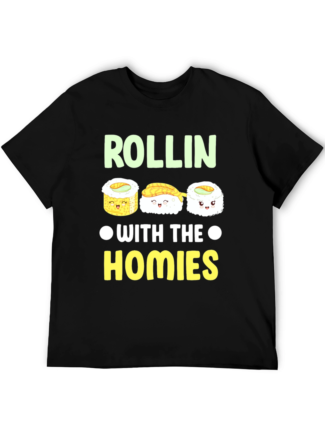 Rollin With The Homies Sushi Graphic T-Shirt