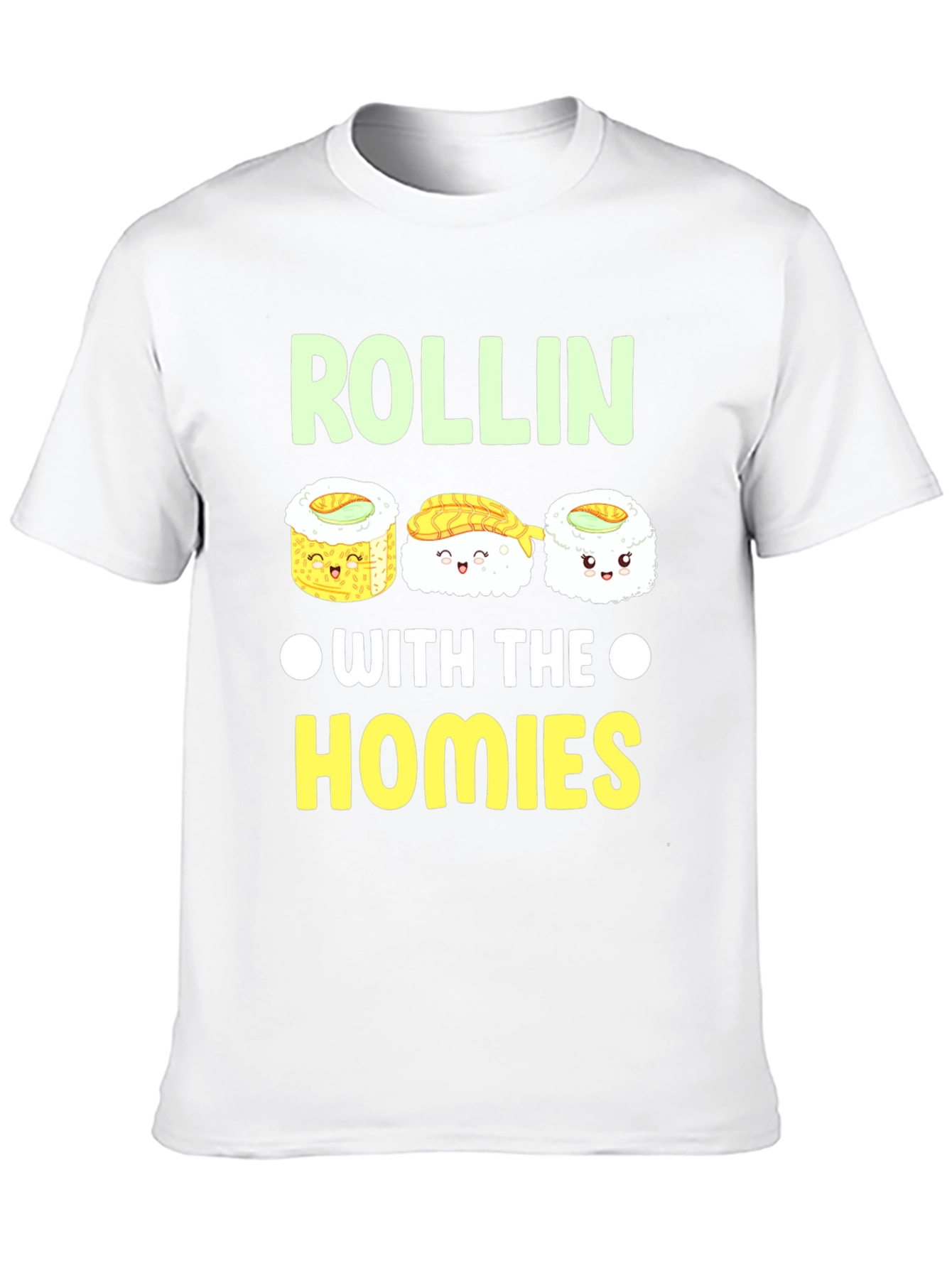 Rollin With The Homies Sushi Graphic T-Shirt