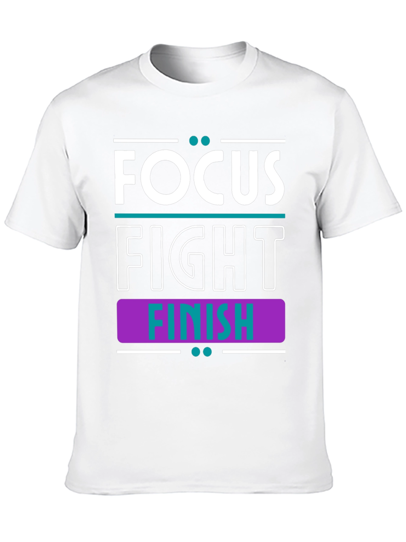 Focus Fight Finish Motivational Graphic Tee
