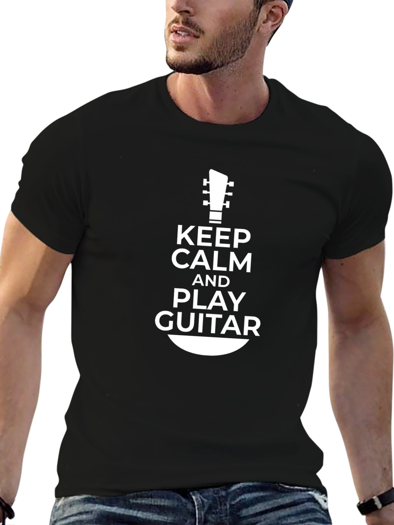 Keep Calm and Play Guitar T-Shirt Musician Tee