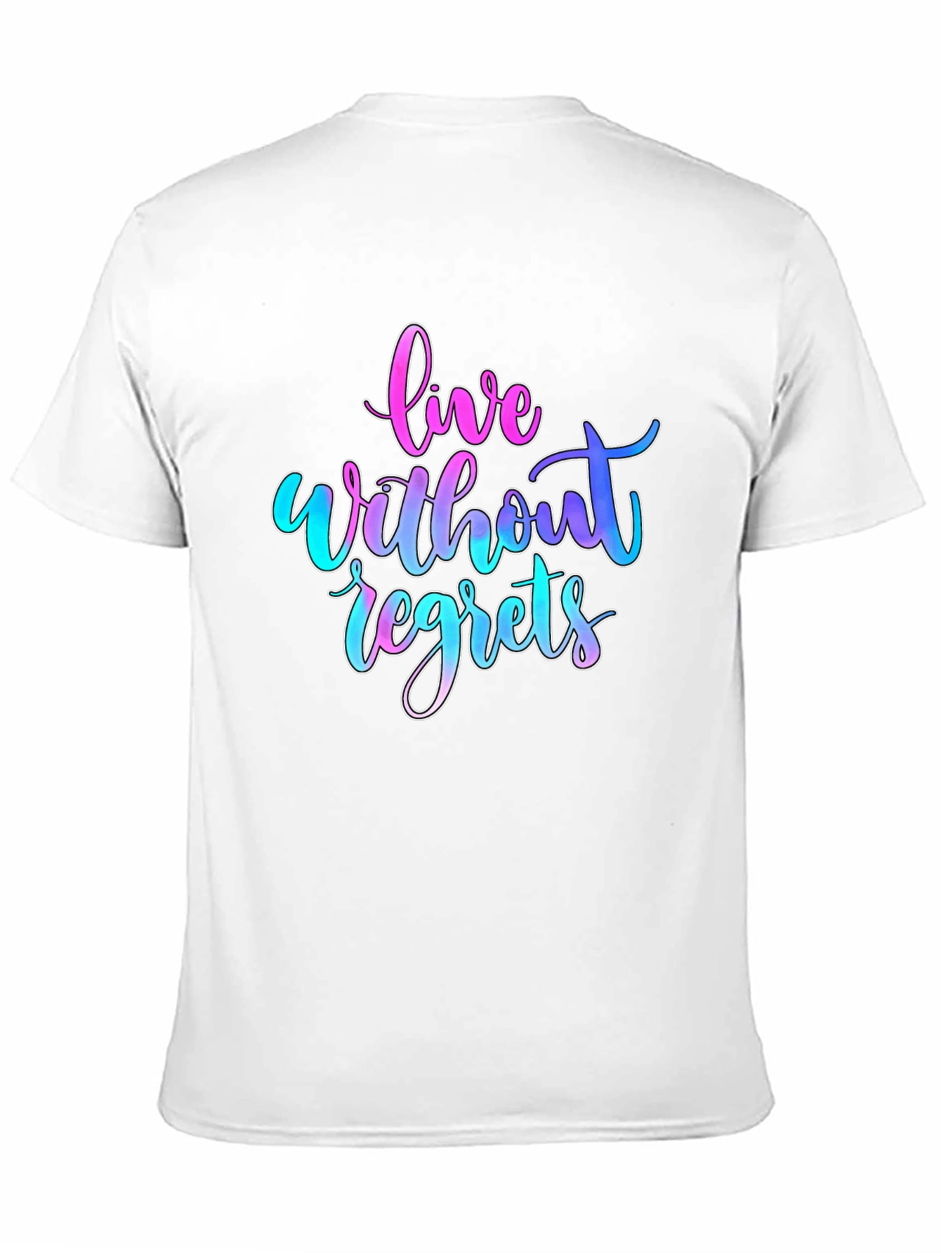 Live Without Regrets Graphic Tee - Black