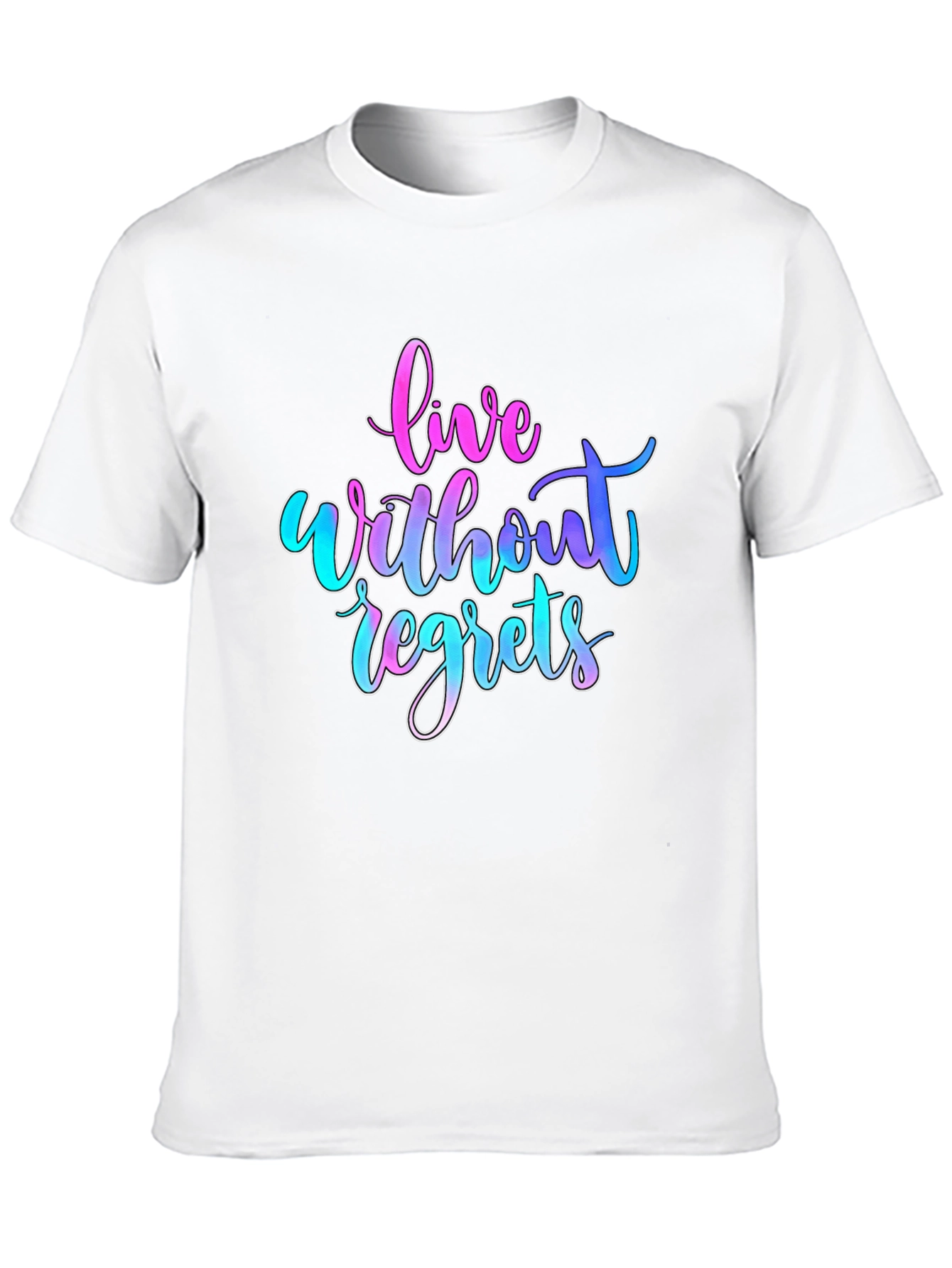 Live Without Regrets Graphic Tee - Black