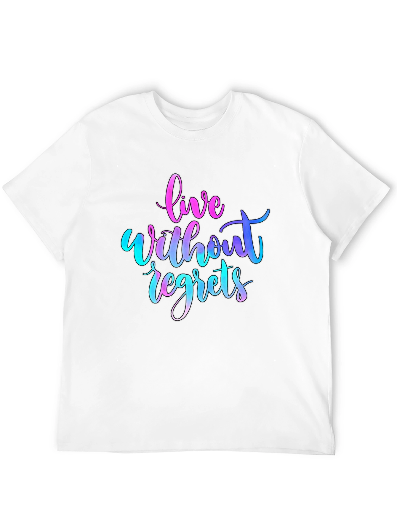 Live Without Regrets Graphic Tee - Black
