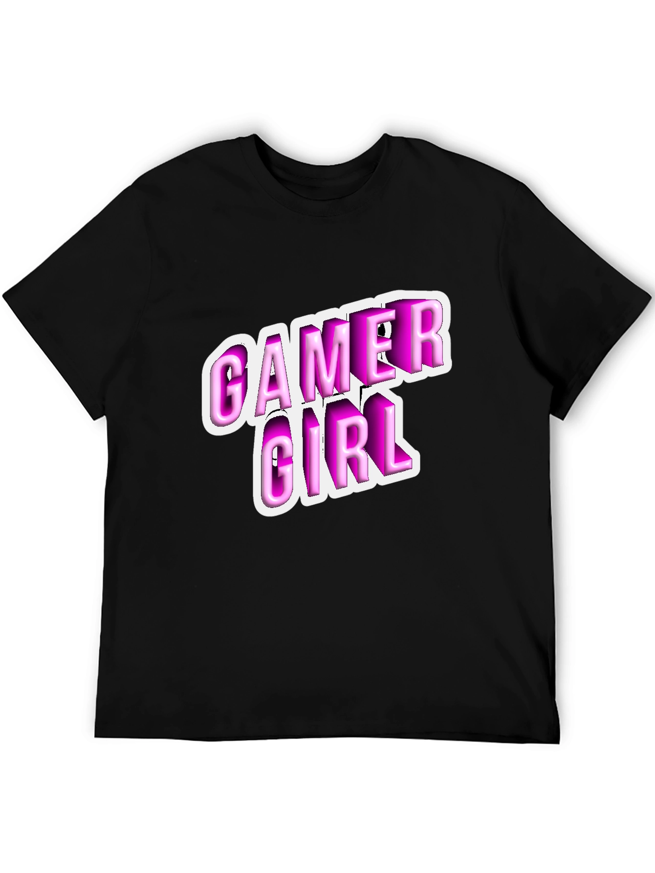 Gamer Girl Black T-Shirt - Playful Style