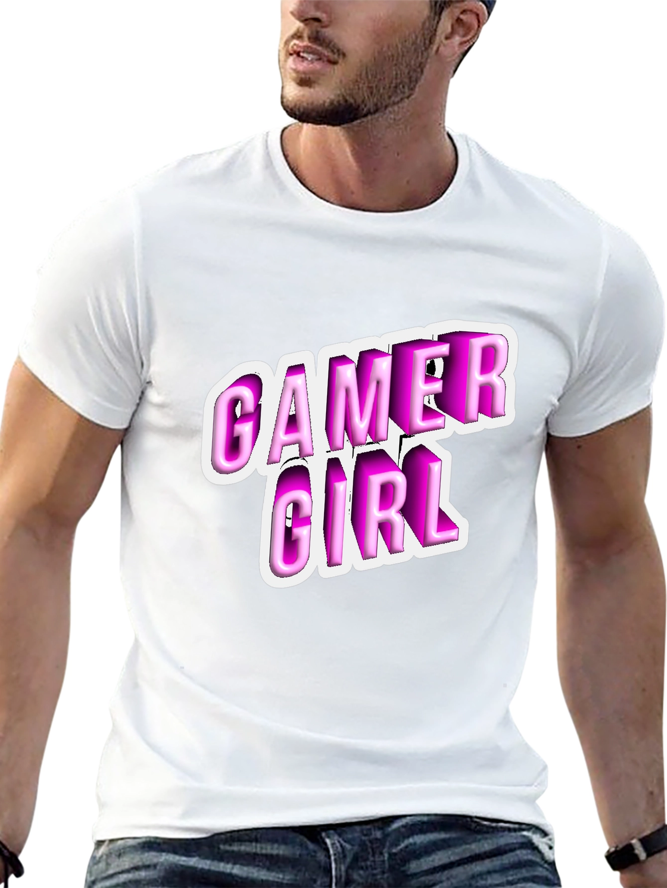 Gamer Girl Black T-Shirt - Playful Style