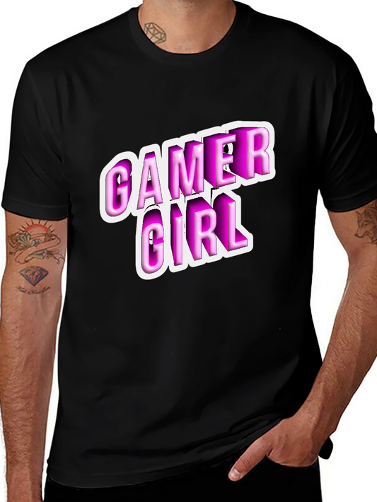 Gamer Girl Black T-Shirt - Playful Style