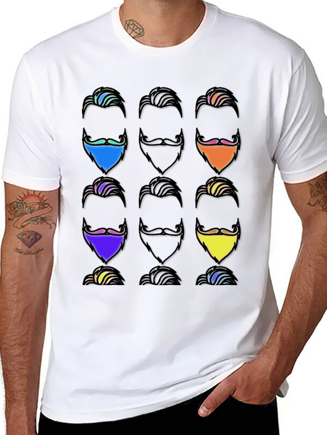 Cool Beard T-Shirt - Funky Hipster Style