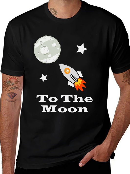 Bitcoin Crypto To the Moon Graphic Tee