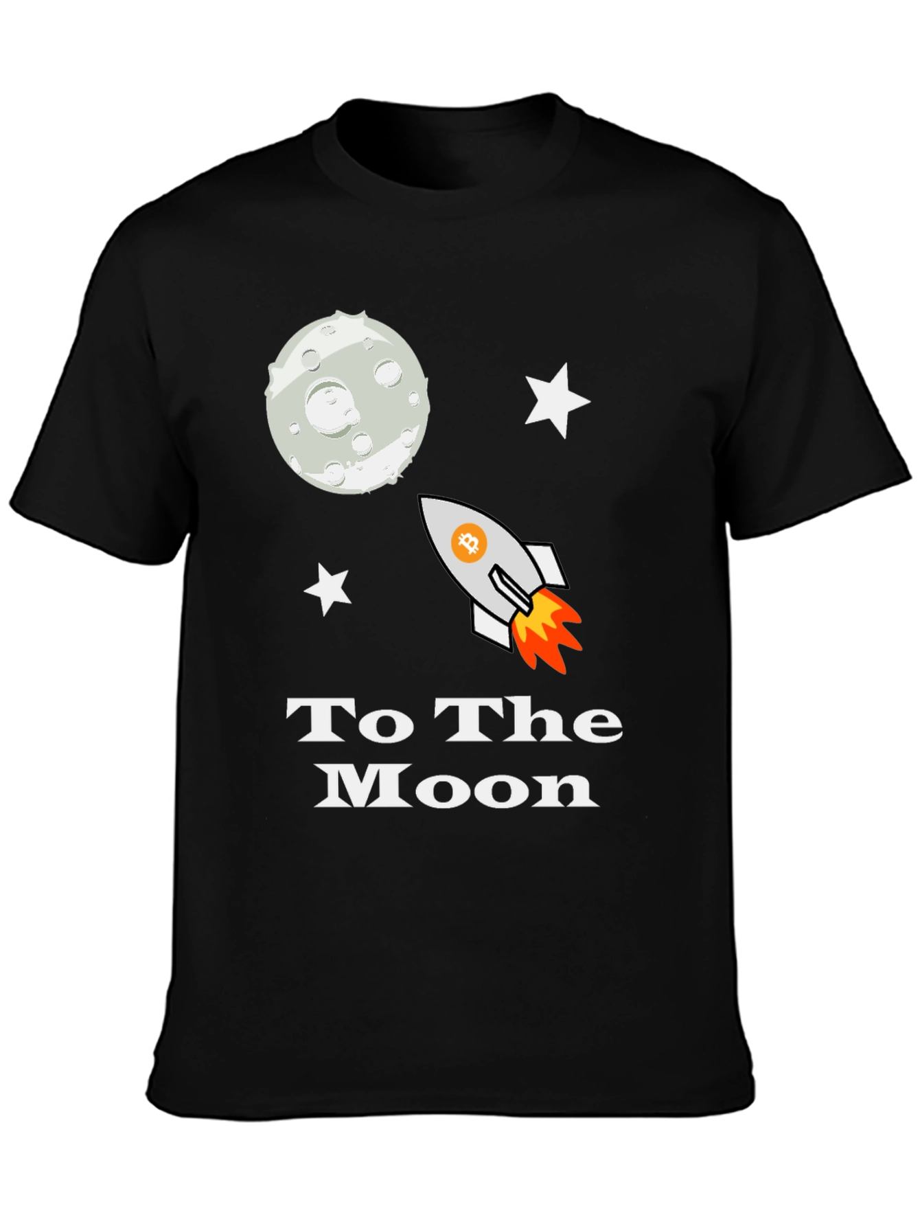 Bitcoin Crypto To the Moon Graphic Tee