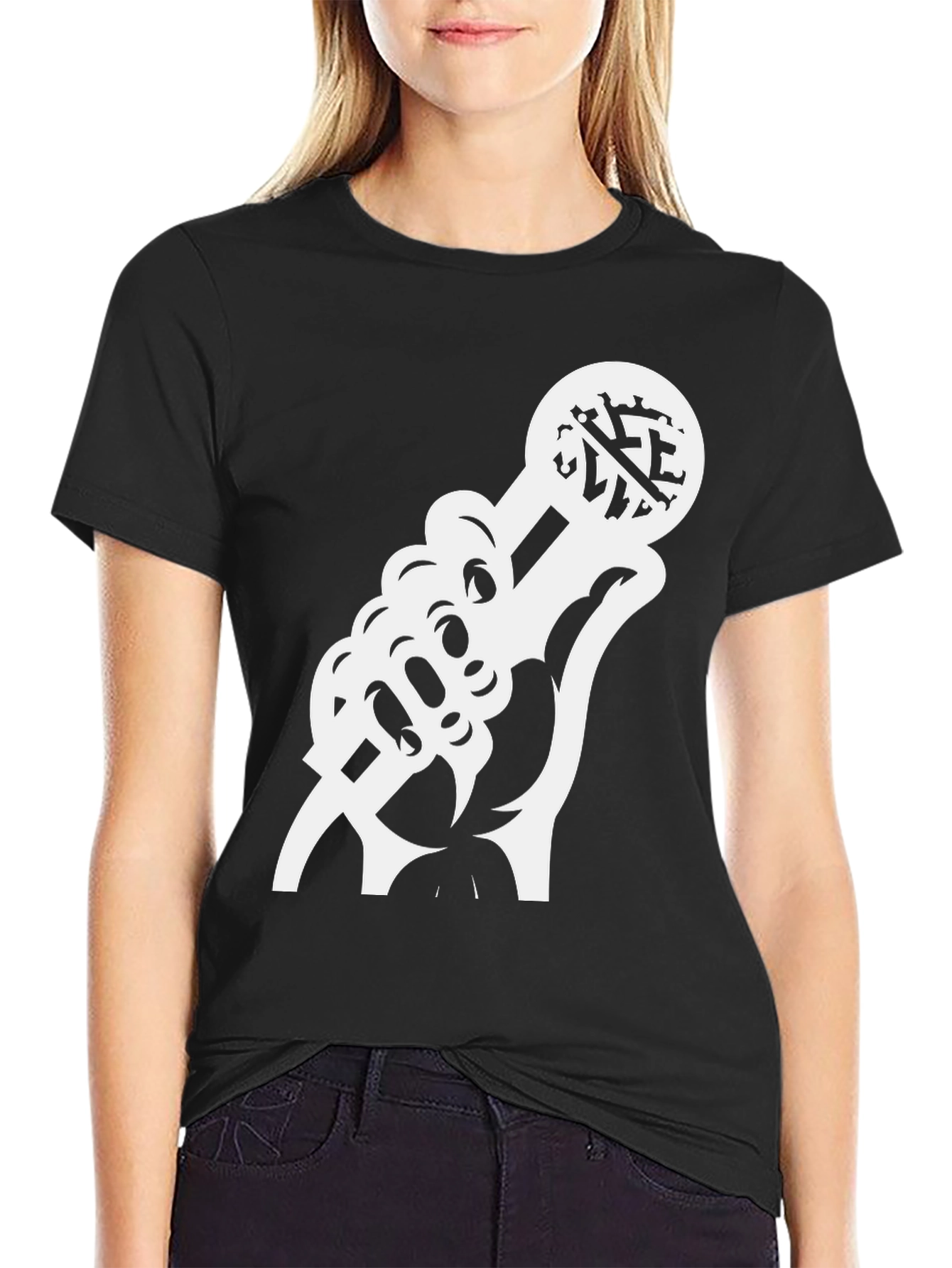 Mic Drop Tee: Classic Black Graphic T-Shirt