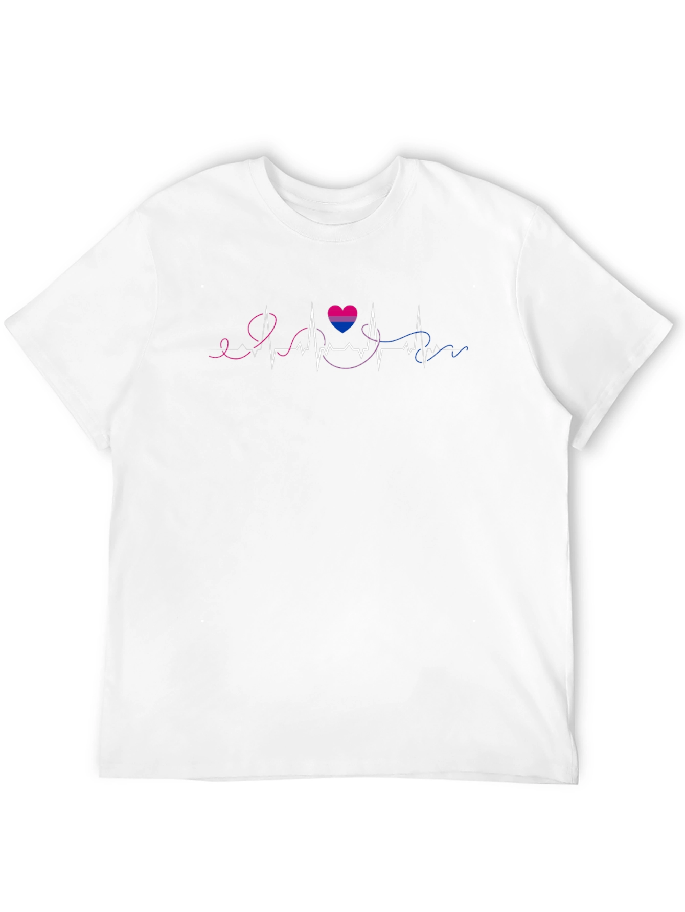 Bisexual Pride Heartbeat Graphic Tee