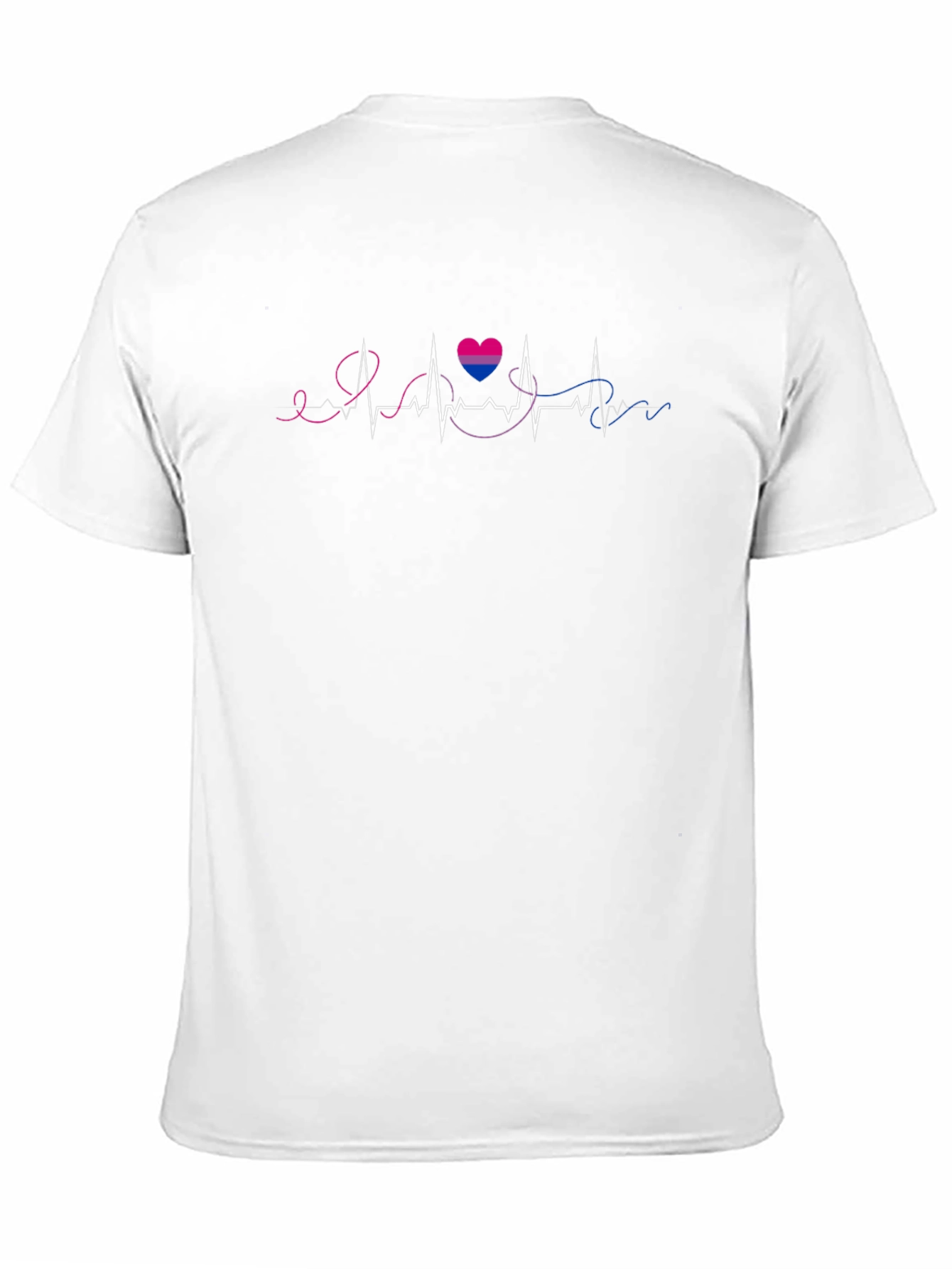 Bisexual Pride Heartbeat Graphic Tee
