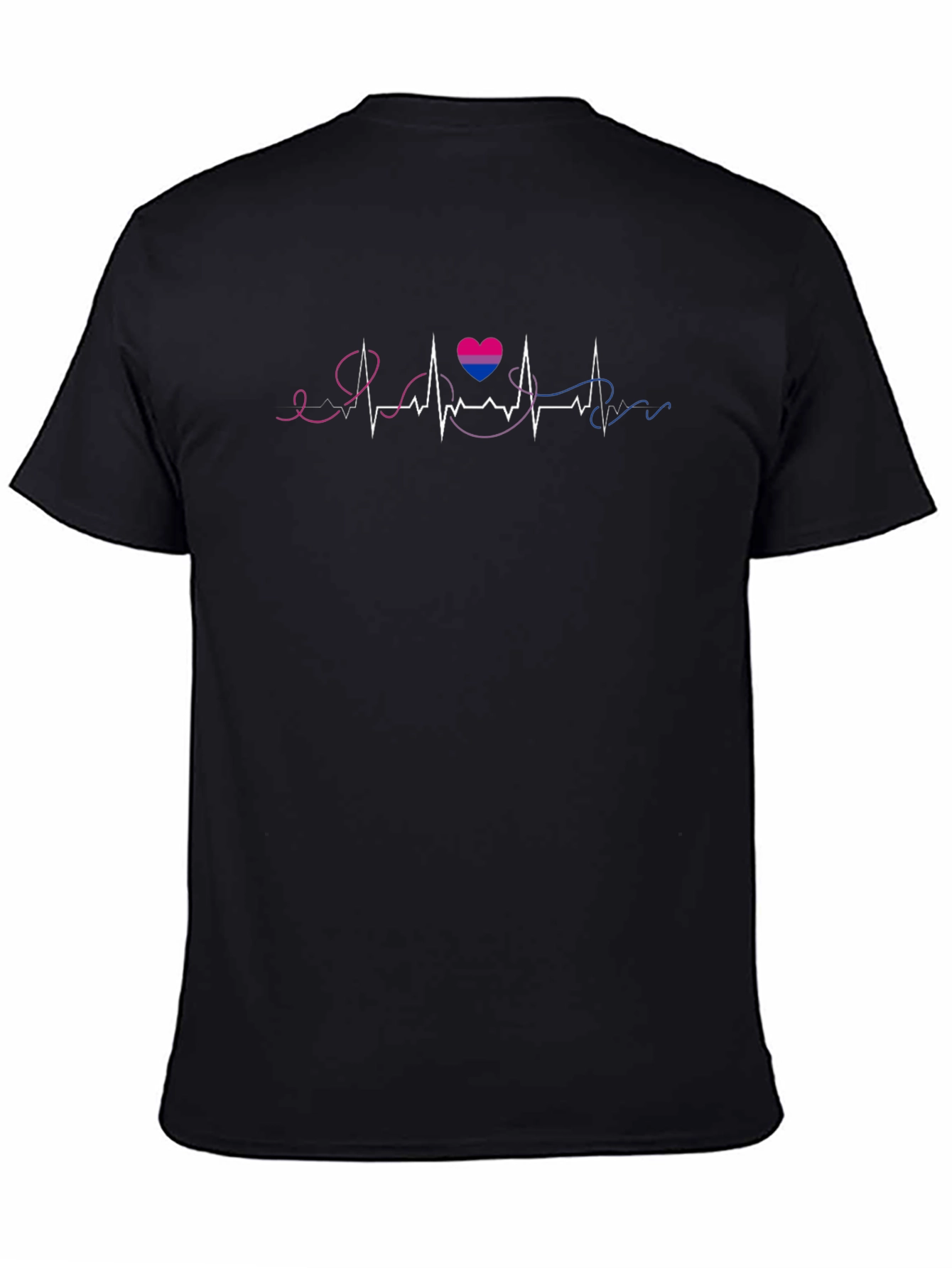 Bisexual Pride Heartbeat Graphic Tee