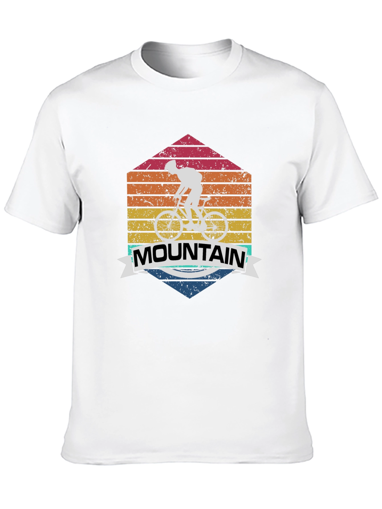 Mountain Biker Graphic Tee - Retro Design