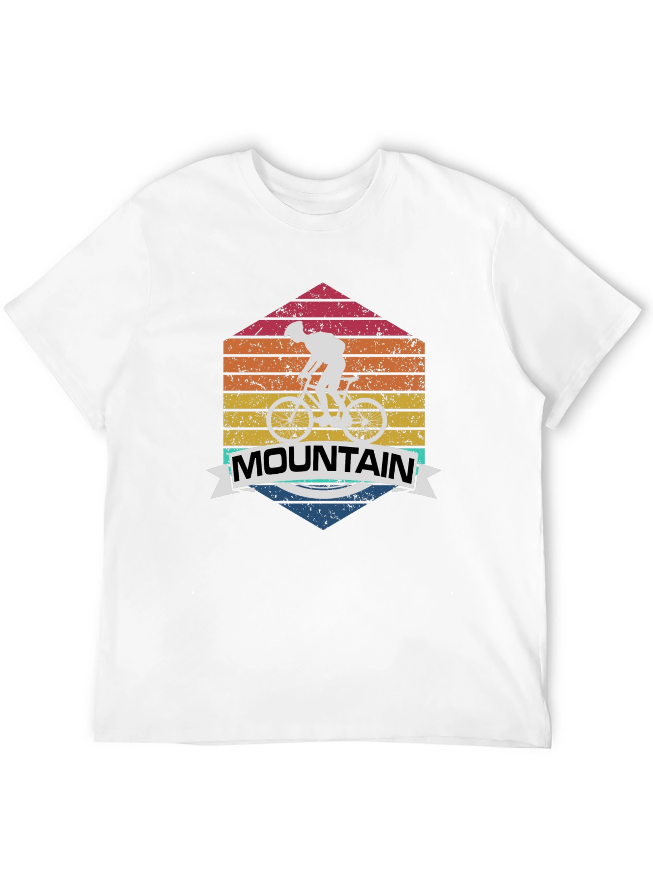 Mountain Biker Graphic Tee - Retro Design