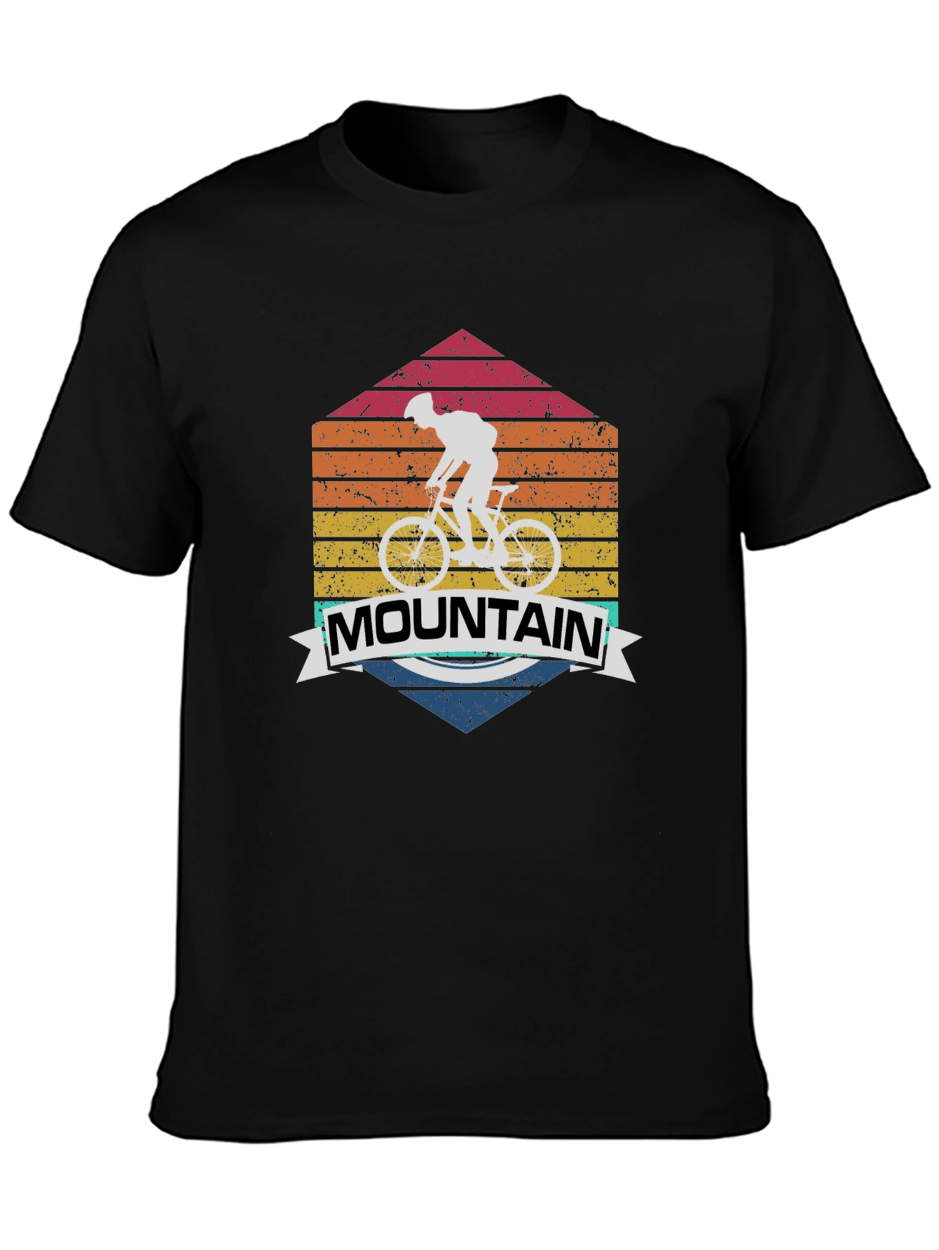 Mountain Biker Graphic Tee - Retro Design