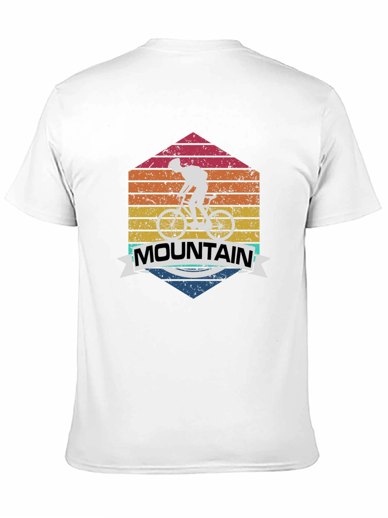Mountain Biker Graphic Tee - Retro Design