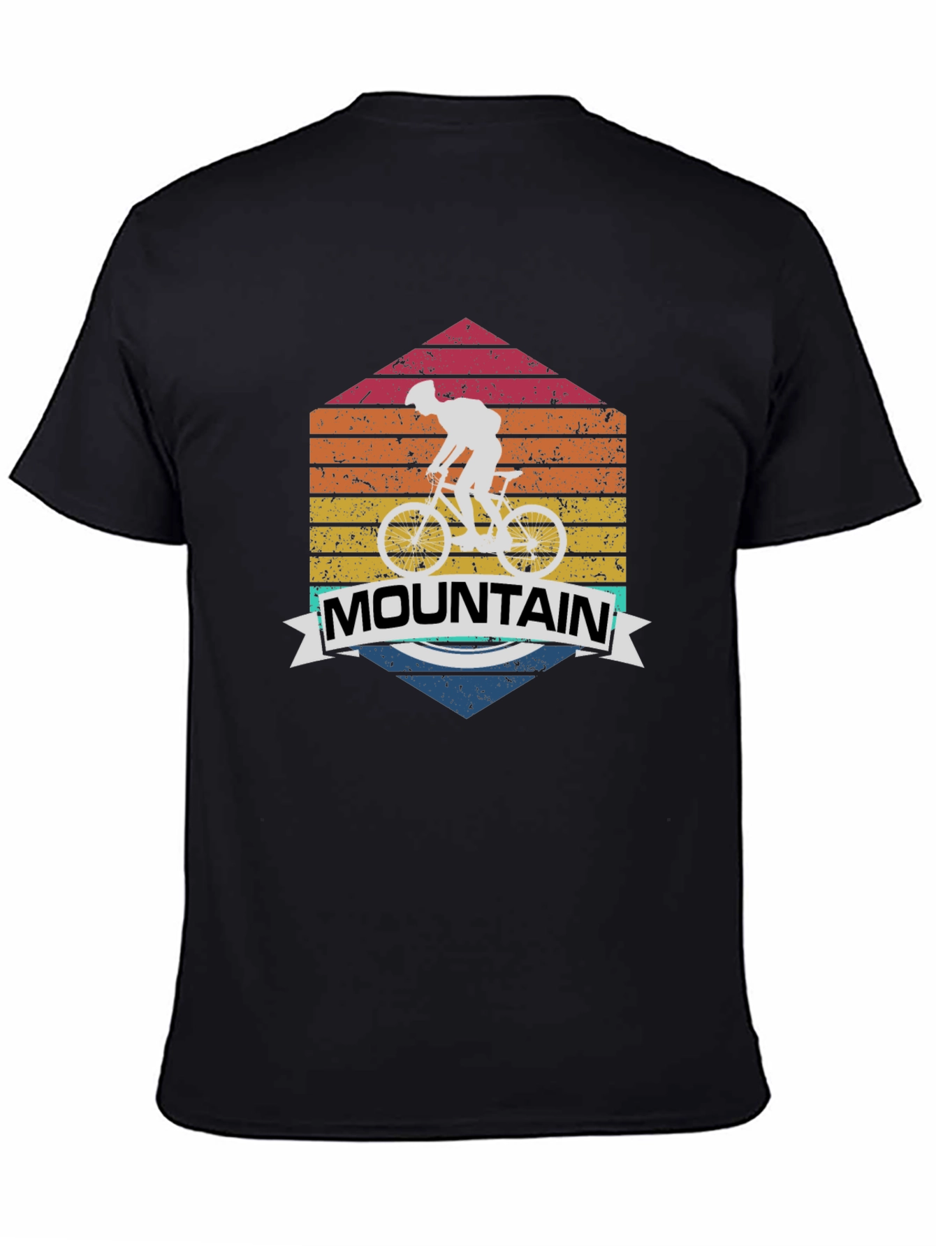 Mountain Biker Graphic Tee - Retro Design