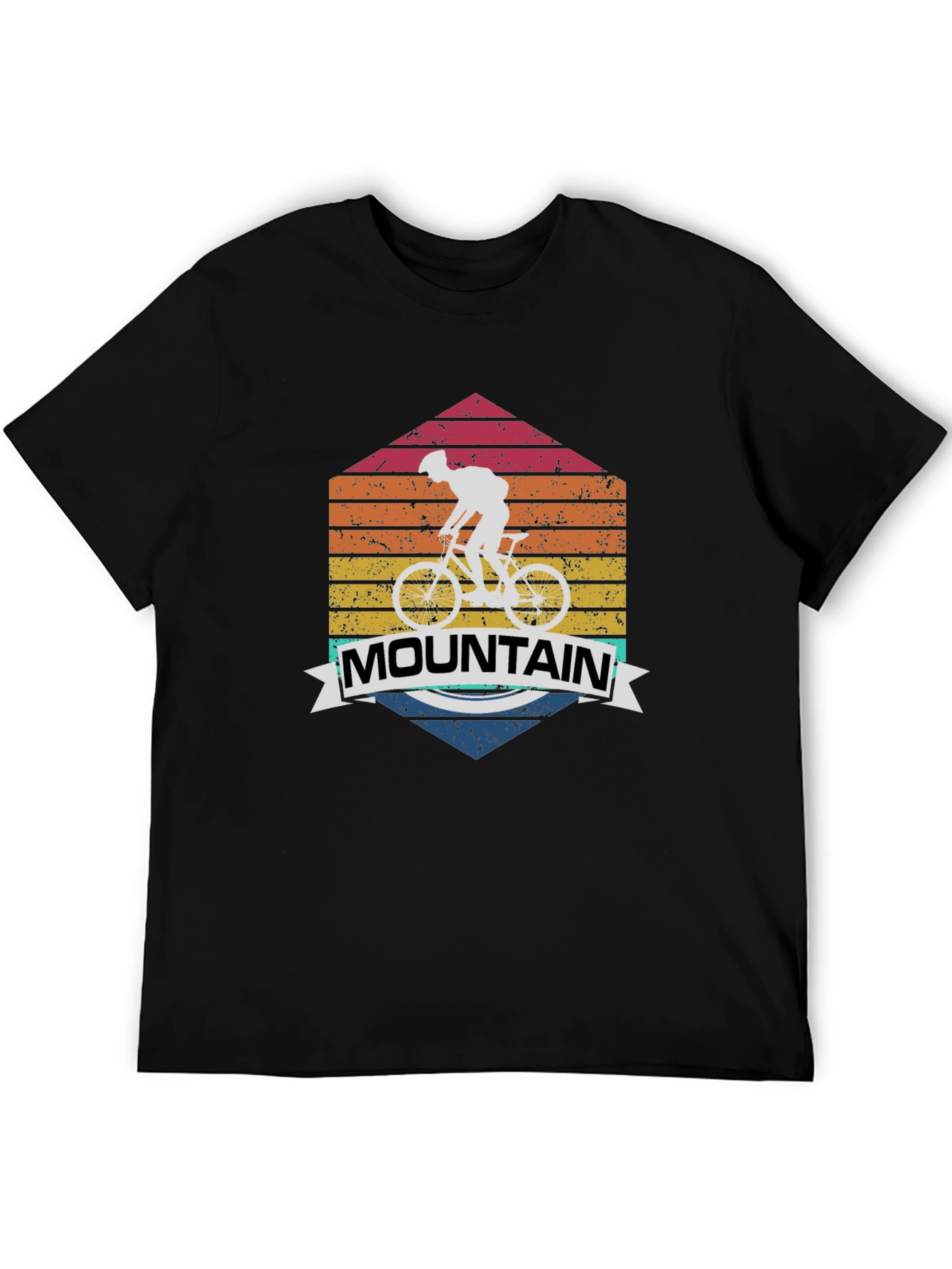Mountain Biker Graphic Tee - Retro Design