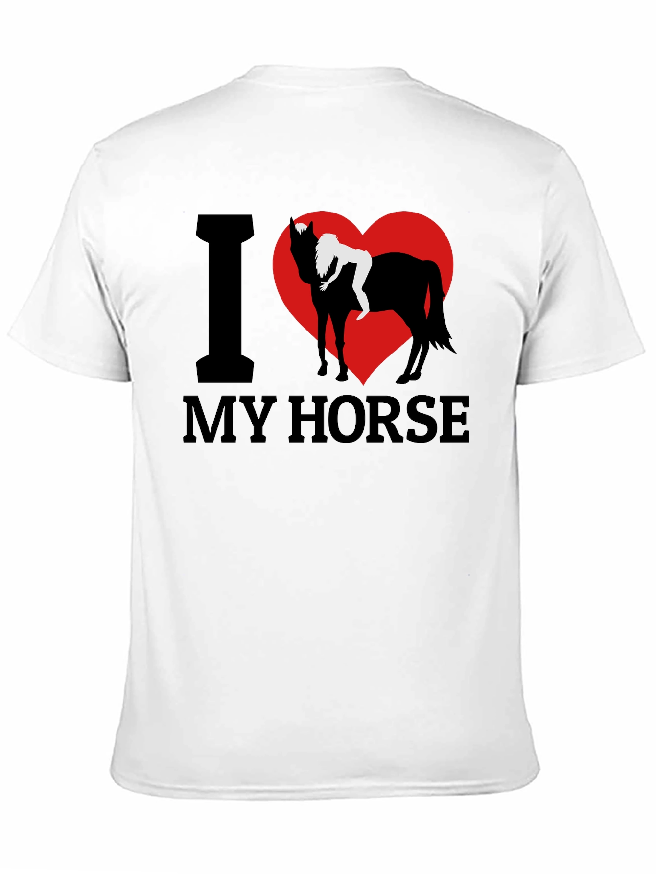 I Love My Horse Graphic Tee - Black