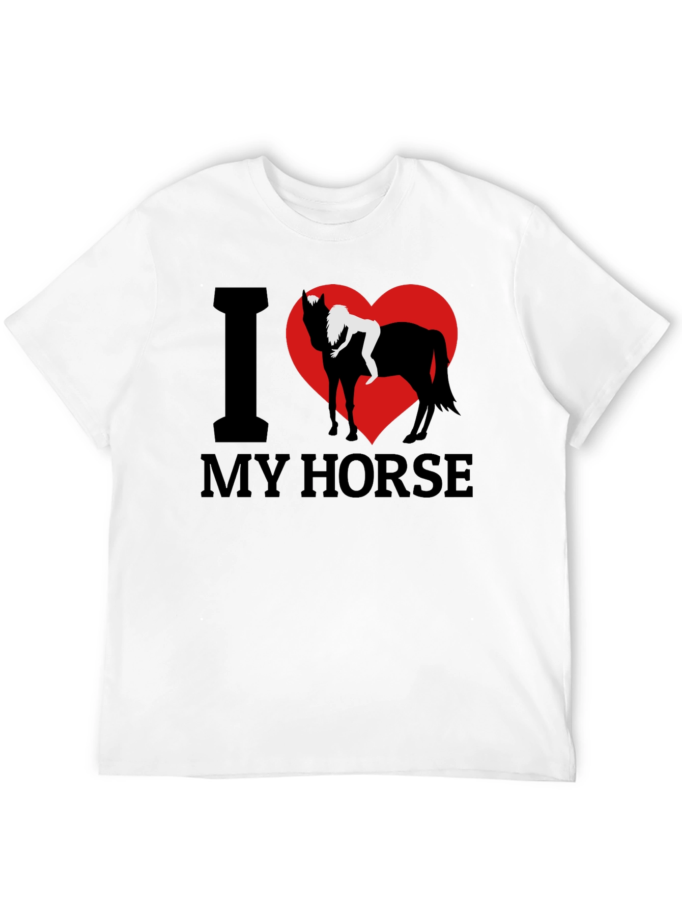 I Love My Horse Graphic Tee - Black