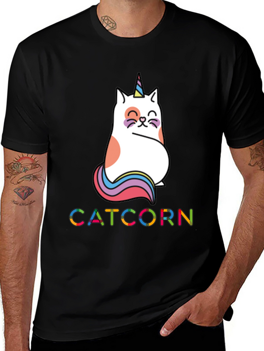 Catcorn T-Shirt - Rainbow Unicorn Cat Tee