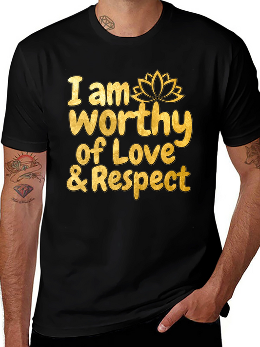 Worthy of Love & Respect Black Graphic Tee