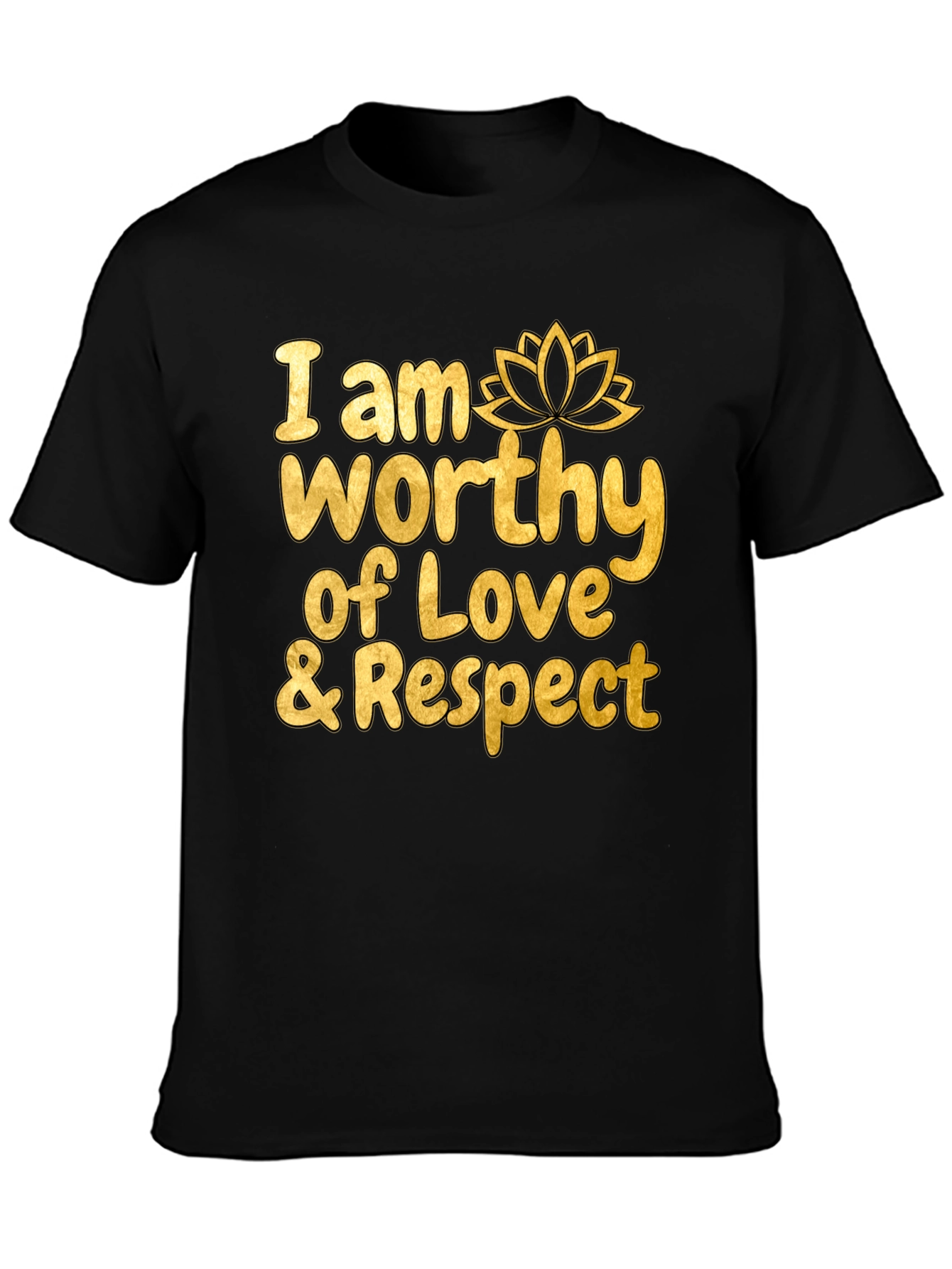 Worthy of Love & Respect Black Graphic Tee