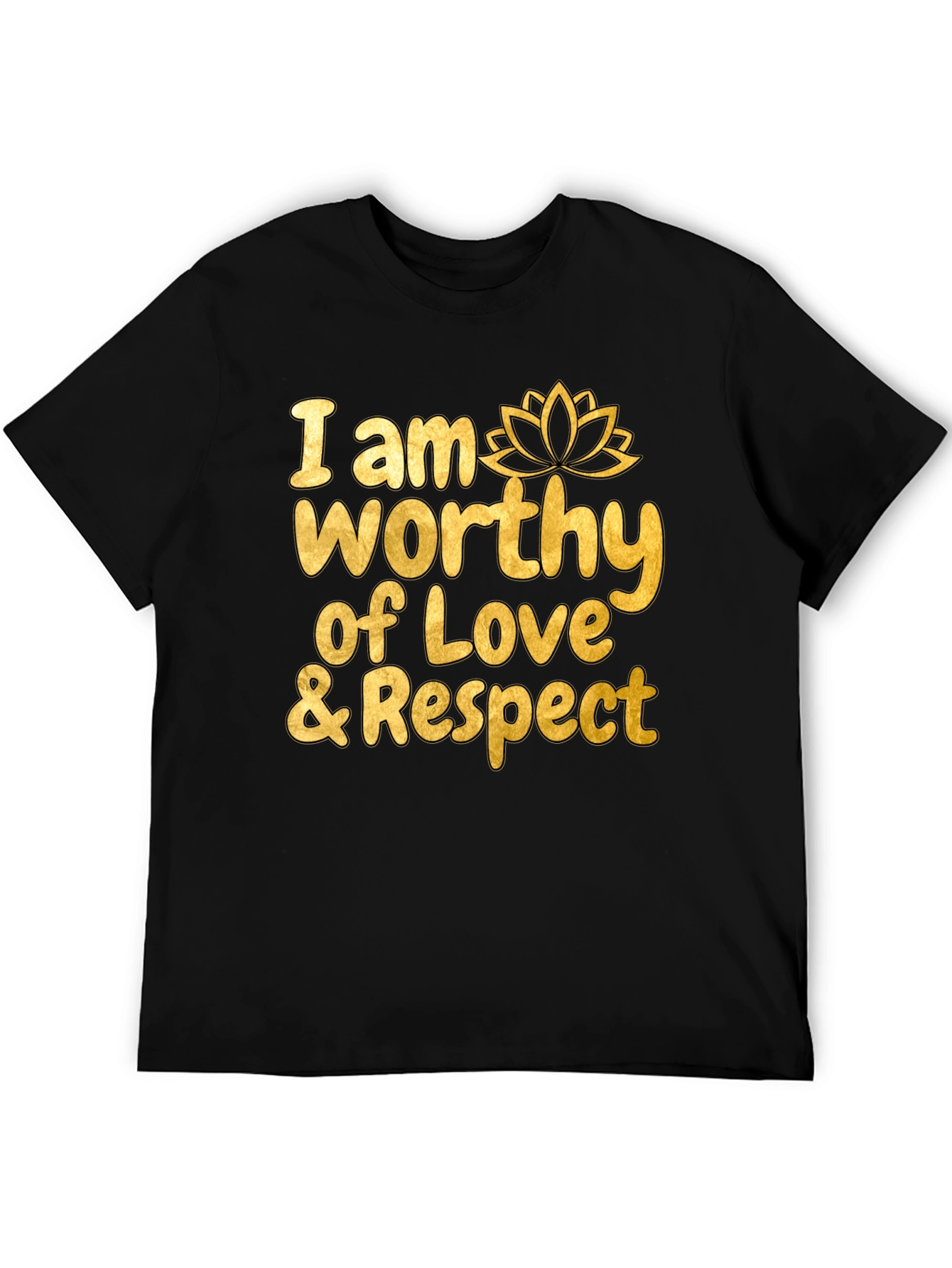 Worthy of Love & Respect Black Graphic Tee