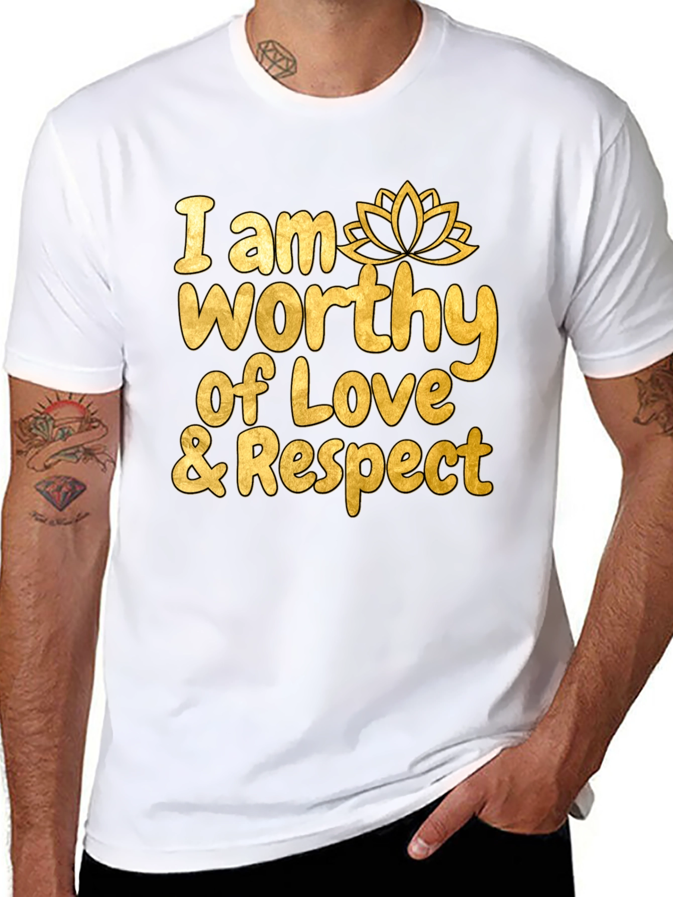 Worthy of Love & Respect Black Graphic Tee