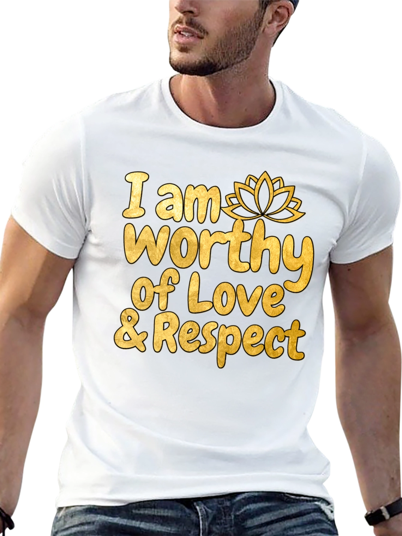 Worthy of Love & Respect Black Graphic Tee