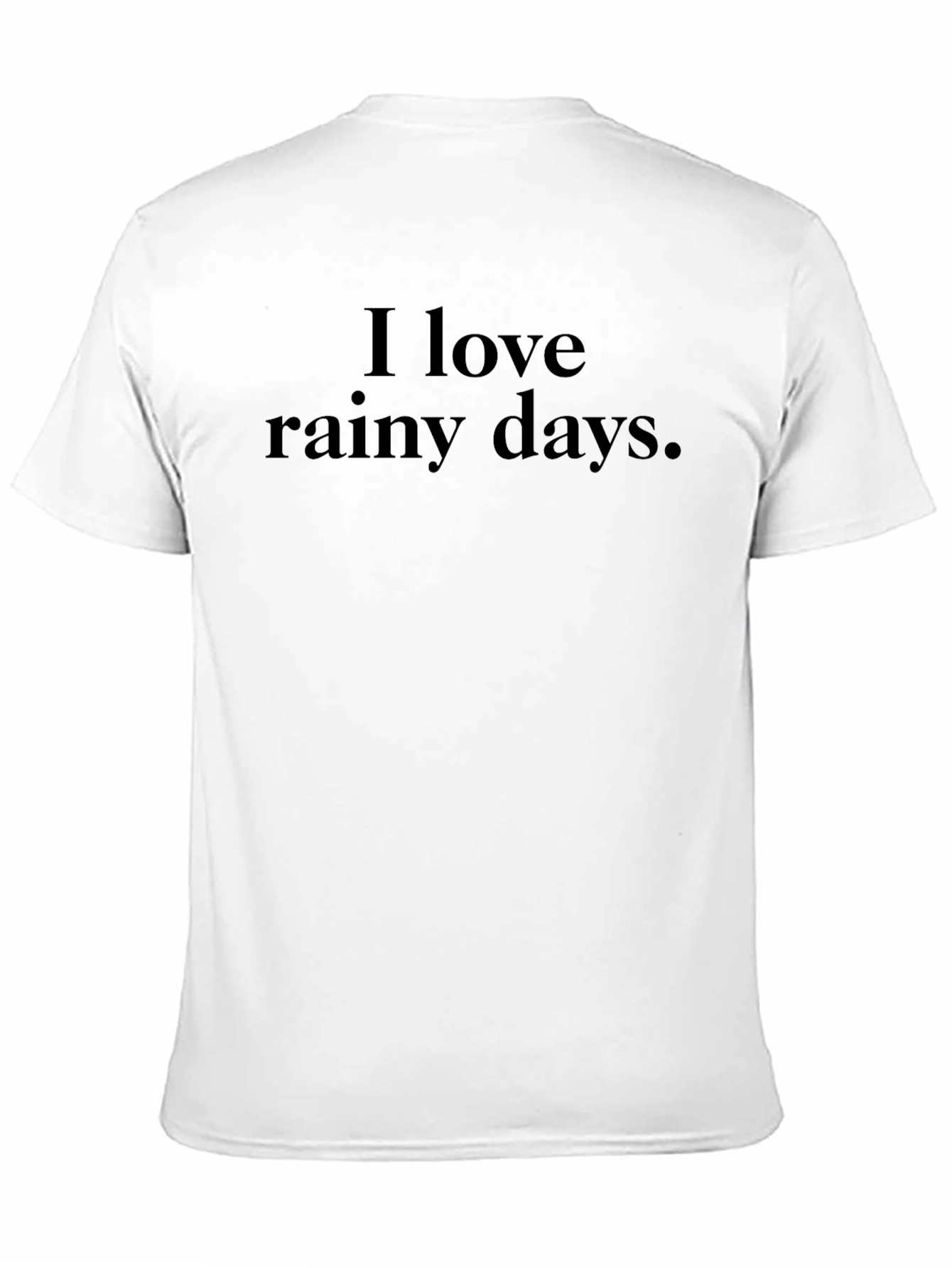 I Love Rainy Days Black T-Shirt