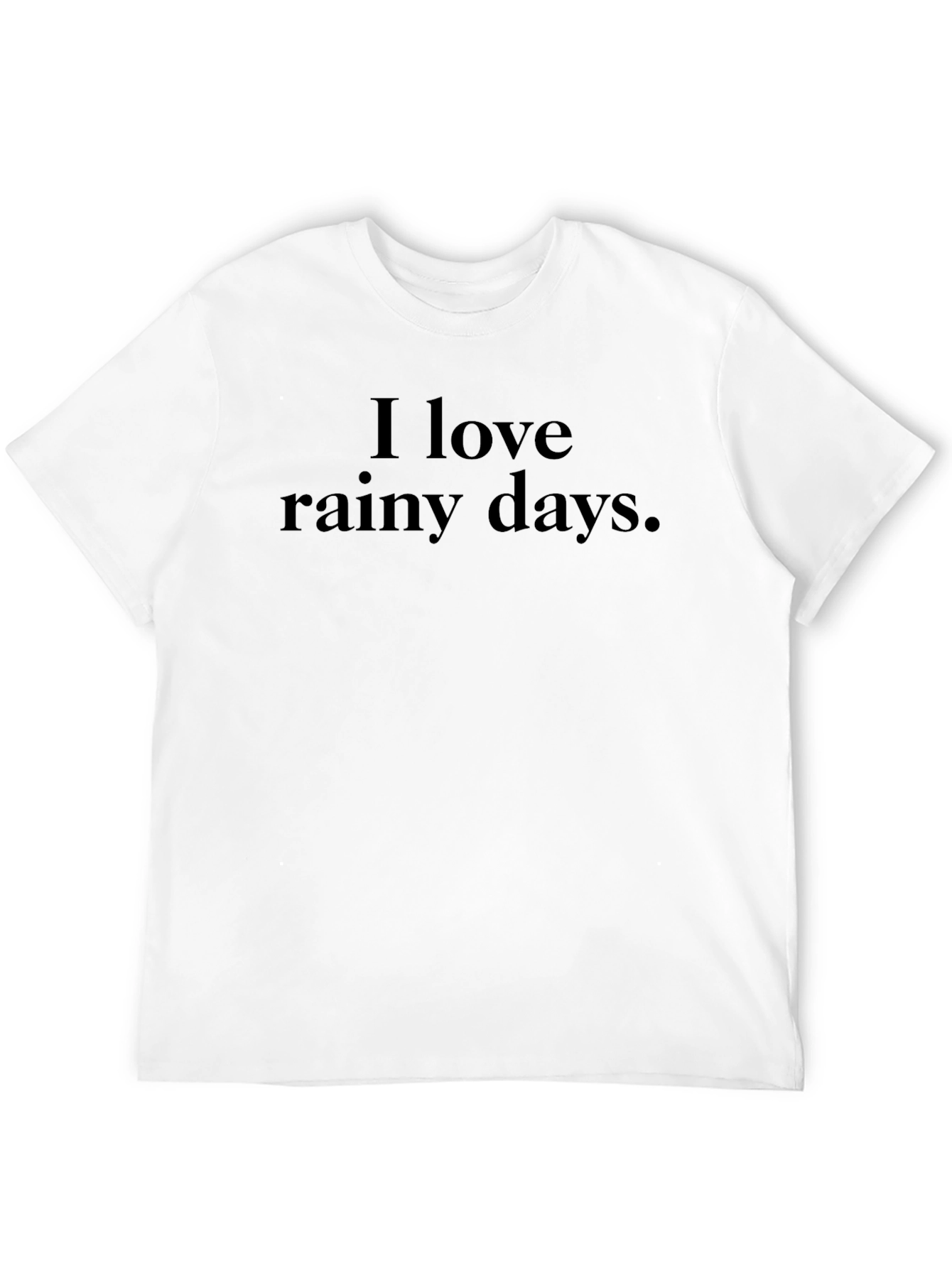 I Love Rainy Days Black T-Shirt